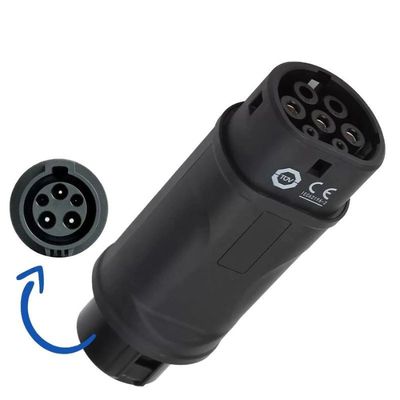 Adapter do ładowania EV 32A 22KW Ładowarka do pojazdów elektrycznych Złącze typu 1 do typu 2 Adapter do ładowania EV