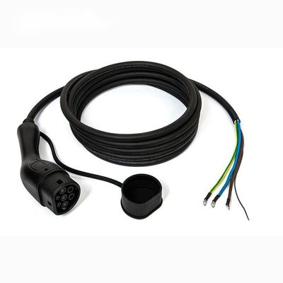 Pojedynczy pistolet IEC62196 Type2 Wtyczka ładowania pojazdu elektrycznego 32A/1-fazowy kabel ładowarki EV AC 250V