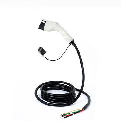 9kW Type1 Biała wtyczka ładowarki samochodowej 40A, kabel do ładowania pojedynczego pistoletu AC 110V-240V