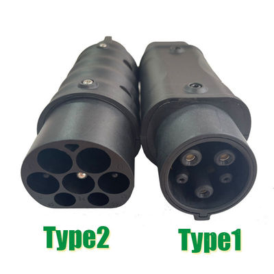 Adapter AC 250V Type2 do Type1 EV do ładowarki samochodu elektrycznego, konwerter kabla ładującego 32A 22KW EV