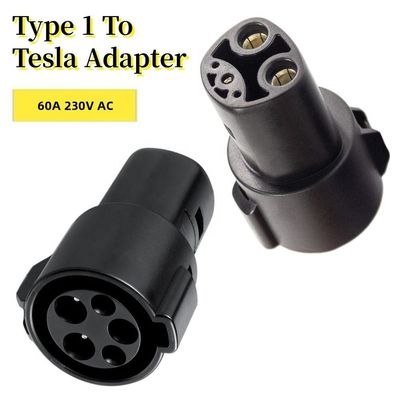 Typ 1 J1772 do adaptera ładowania Tesla EV 60A 250V AC Konwerter do ładowarek pojazdów elektrycznych