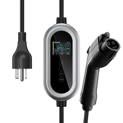 Przenośne inteligentne domowe stacje ładowania EV 16A Typ 1 Elektryczna ładowarka samochodowa Amerykański standard