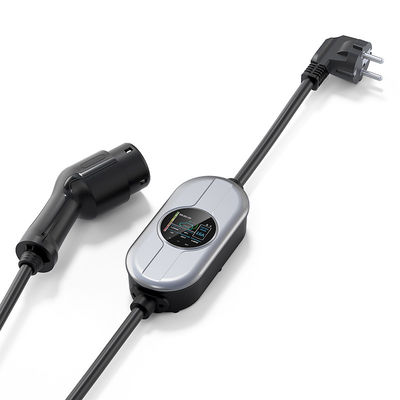 7.36KW Max 32A Regulowana przenośna ładowarka EV typu 2 do stacji ładowania pojazdów elektrycznych z ekranem LCD