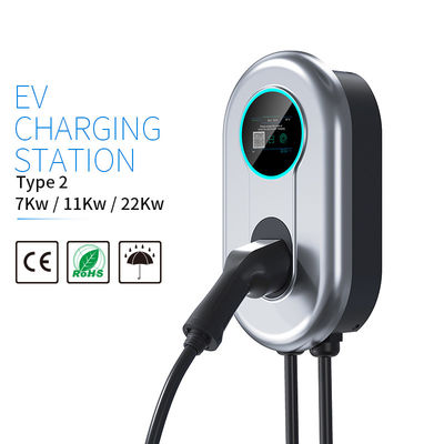 Typ 2 Wallbox Home EV Stos ładowania do samochodu elektrycznego 32A 7,36 kW 1 faza z wyświetlaczem LCD