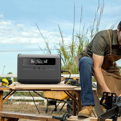 Przenośna elektrownia wejściowa AC 1200 W, generator słoneczny z panelem słonecznym Dostępny wyświetlacz LCD