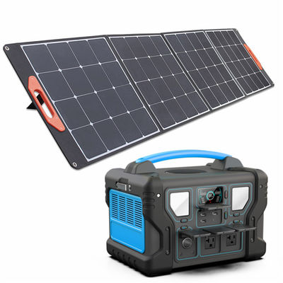 Przenośny generator elektrowni 300 W do 1000 W UL Li-Ion Home Backup z panelem słonecznym Wyświetlacz LCD